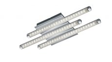 STREET Trio - stropné LED svetlo - 500x180mm - akryl/chróm