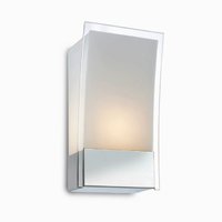 LUCIO Redo - nástenná lampa - oceľ+sklo - 265x145mm