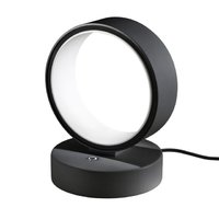 ATOMO Redo - LED svietidlo stolové - ø 125mm - čierny kov