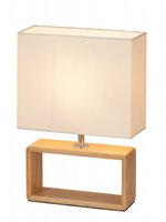 FREYA Rabalux - stolná lampa - drevo/buk+textil - 300mm