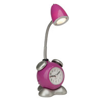 PHARRELL Brilliant - LED lampa detská s hodinkami - ružová