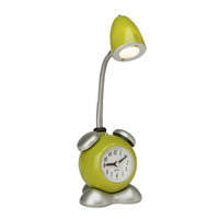 PHARRELL Brilliant - LED lampa detská s hodinkami - zelená