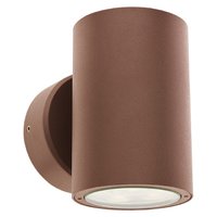 ROUND Redo - lampa nástenná - LED - 2x6W - hrdzavohnedý kov