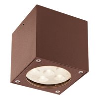 BOX Redo - LED svietidlo - hrdzavohnedý kov+sklo - 90mm
