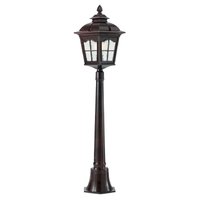 YORK Redo - stojanová lampa - hnedočierny kov+sklo - 1177mm