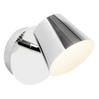 TORSION Brilliant - nástenný LED spot - chróm+biely akryl