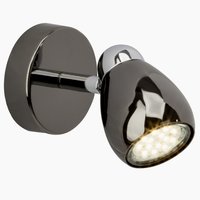 MILANO LED Brilliant - spot nástenný - čierny kov - LED/GU10