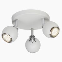 INA LED Brilliant - bodové svetlo - biely kov+chróm- ø 190mm