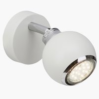 INA LED Brilliant - bodové svetlo nástenné - biely kov+chróm