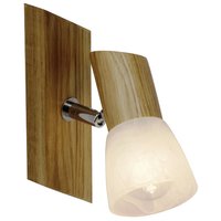 FOREST Brilliant -bodové svietidlo na stenu- drevo/dub/sklo 
