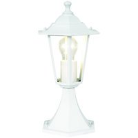 CROWN Brilliant - stĺpiková lampa - biely kov/sklo - 370mm