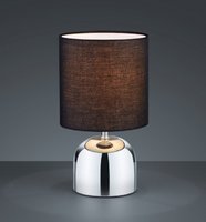 JAN Trio - stolová lampa - chróm+textil - 295mm