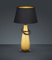 THEBES Trio - stolná lampa zlato-čierna - keramika/textil