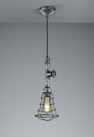 GOTHAM Trio - industrálna lampa závesná - strieborný kov
