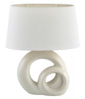 TORY Rabalux - lampa stolná - biela keramika/textil - 400mm