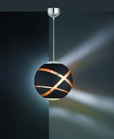 FARO Trio - závesná lampa - čierno-zlaté sklo - ø 300mm