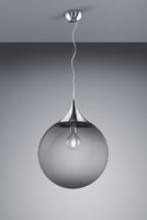 MIDAS Trio - závesná lampa - dymové sklo+chróm - ø 450mm