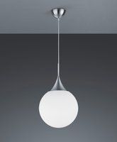 MIDAS Trio - závesná lampa - biele sklo+nikel - ø 300mm