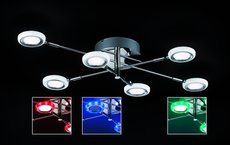 TURNER Trio - LED stropnica -diaľk.ovládanie - RGB-W - 570mm