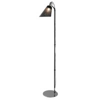 PLEXUS Searchlight - stojan. lampa -1520mm- čierny kov/chróm