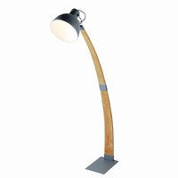 NANNA Searchlight - stojanová lampa- šedý kov+drevo - 1600mm