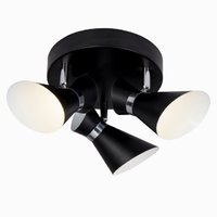 DIABLO Searchlight - LED spot - čierno-biely kov - ø 360mm