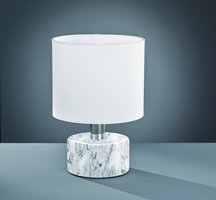 ORLANDO Trio - biela stolná lampa - mramor/textil - 270mm