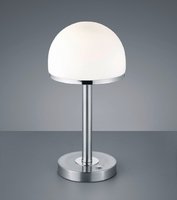 BERLIN Trio - dotyková stolná LED lampa - nikel/sklo - 390mm