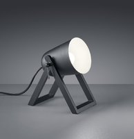 MARC Trio - čierna lampa na stôl - kov/drevo - 210mm