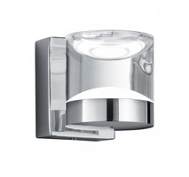 BRIAN Trio - nástenná LED lampa - chróm/akryl - 100mm