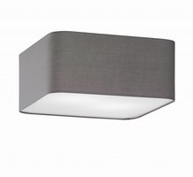 IRING Honsel - stropné svietidlo - šedý textil+niklový kov