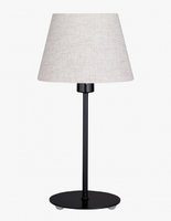 PRESTIGE Honsel - stolná lampa - kov/hrdza+pieskový textil 