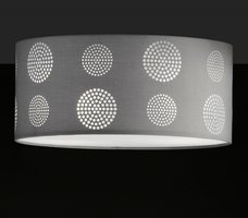 JOONA Honsel - lampa stropná - šedý textil s dekorom - 450mm