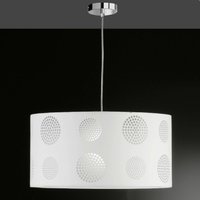 JOONA Honsel - lampa závesná - biely textil s dekorom- 500mm