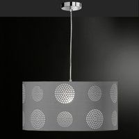 JOONA Honsel - lampa závesná - šedý textil s dekorom - 500mm