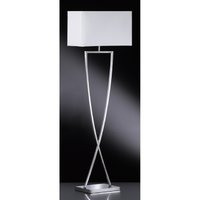 ANNI Honsel - lampa stojanová - biely textil+chróm - 1580mm
