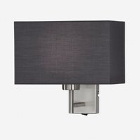KEMPTEN Honsel - nástenná lampa - šedý textil+kov - 250mm