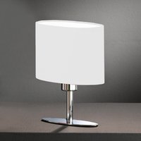 YIMMI Honsel - stolová lampa - chróm+biely textil - 250mm