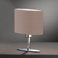 YIMMI Honsel - stolová lampa - chróm+hnedý textil - 250mm