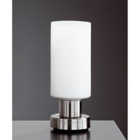 CICLO TILA Honsel - lampa stolná - biele sklo + kov/chróm