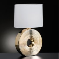 EYE Honsel - stolná lampa - textil+zlatá keramika - 530mm