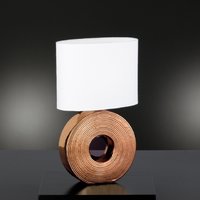 EYE Honsel - stolná lampa - textil+mosadzná keramika - 380mm