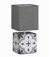 ORIENTAL Honsel - lampa stolná bielo-šedá - textil+cement 