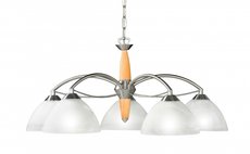 GLORY Honsel - 5-ram. lampa - kov/nikel+sklo - ø 640mm
