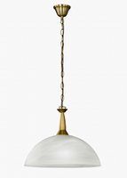 GLORY Honsel - závesná lampa - antická mosadz+sklo - ø 400mm