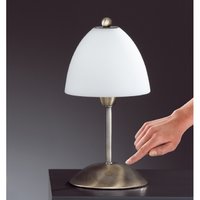 SMART Honsel - dotyková lampa na stôl - mosadz/sklo - 290mm