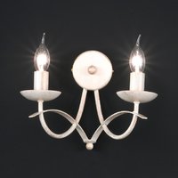 HANNES Honsel - nástenná sviečková lampa - anticky biely kov