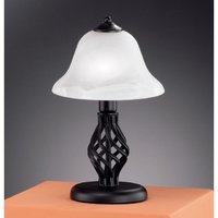 SIENA Honsel - stolová lampa - 320mm - antická hrdza+sklo