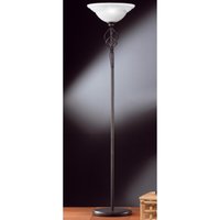 SIENA Honsel - stojanová lampa - 1780mm - antická hrdza+sklo