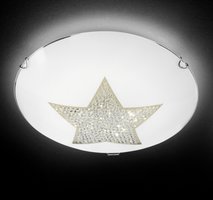 STERN Honsel - LED stropnica - sklo s krištáľom - ø 400mm